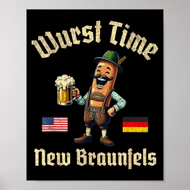 Affiche Wurst Time Wurst Fest German Beer Festival New Bra (Devant)