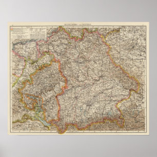Affiche Wurtemberg, Bavière