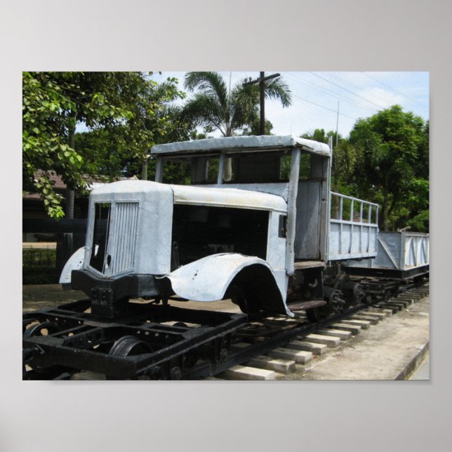 Affiche WW2 Military Train at the River Kwai Bridge (Devant)