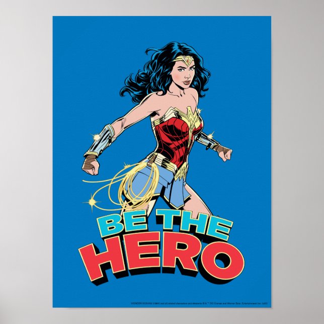 Affiche WW84 | Be The Hero Wonder Woman Retro Comic Art (Devant)