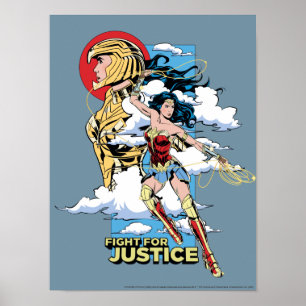 Affiche WW84  Lutter Pour La Justice Wonder Woman Retro Co