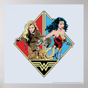 Affiche WW84   Retro Comic Barbara Minerva & Wonder Woman