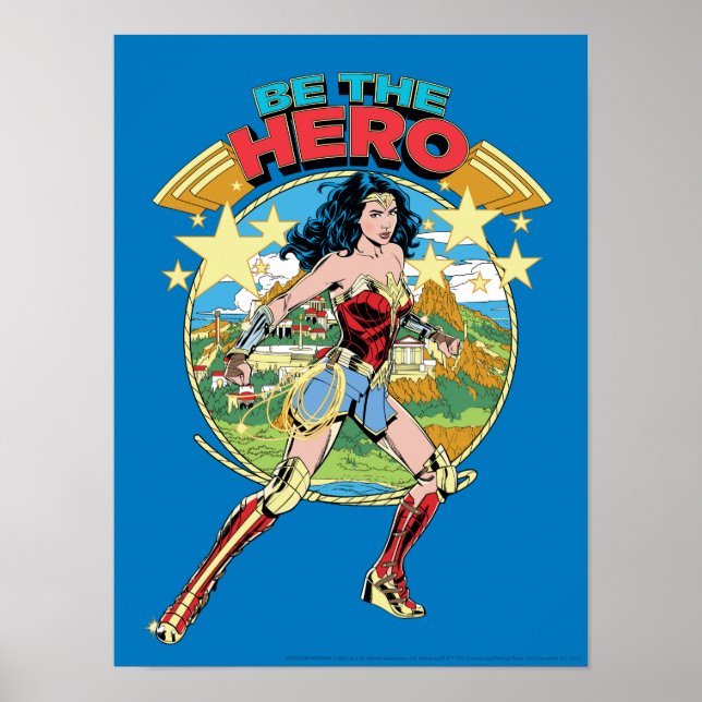 Affiche WW84 | Themyscira Wonder Woman Retro Comic Art (Devant)