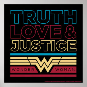 Affiche WW84   Truth Love & Justice Pattern