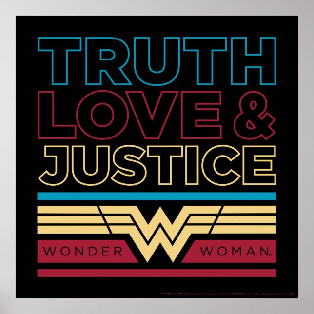 Affiche WW84 | Truth Love & Justice Pattern (Devant)