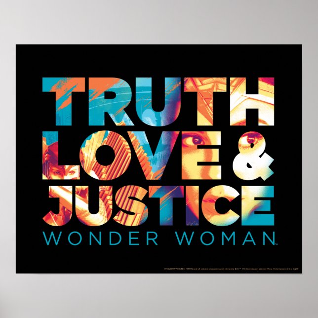 Affiche WW84 | Truth Love & Justice Wonder Woman Cutout (Devant)