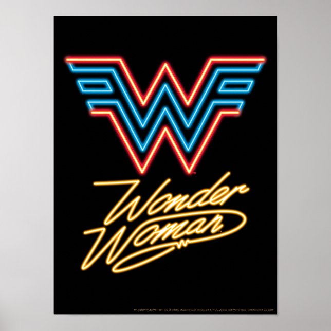 Affiche WW84 | Wonder Woman Neon Light Logo (Devant)