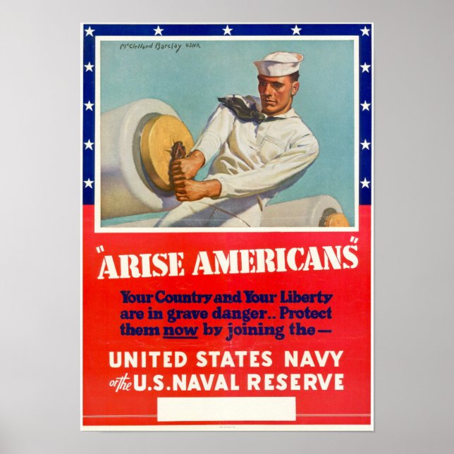 Affiche WWII Arise Americans (Devant)