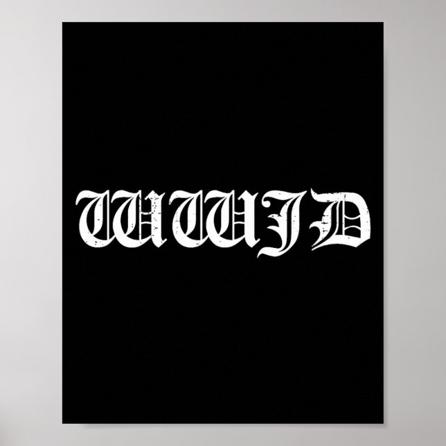 Affiche Wwjd que ferait jésus inspirational (Devant)