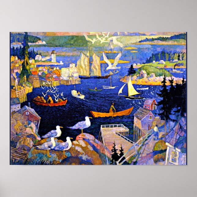 Affiche Wyeth - Le port à Herring Cut (Devant)