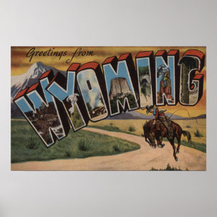Affiche Wyoming (Cowboy)Grandes Scènes de LETTREWyoming