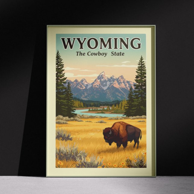 Affiche Wyoming vintage (Créateur téléchargé)