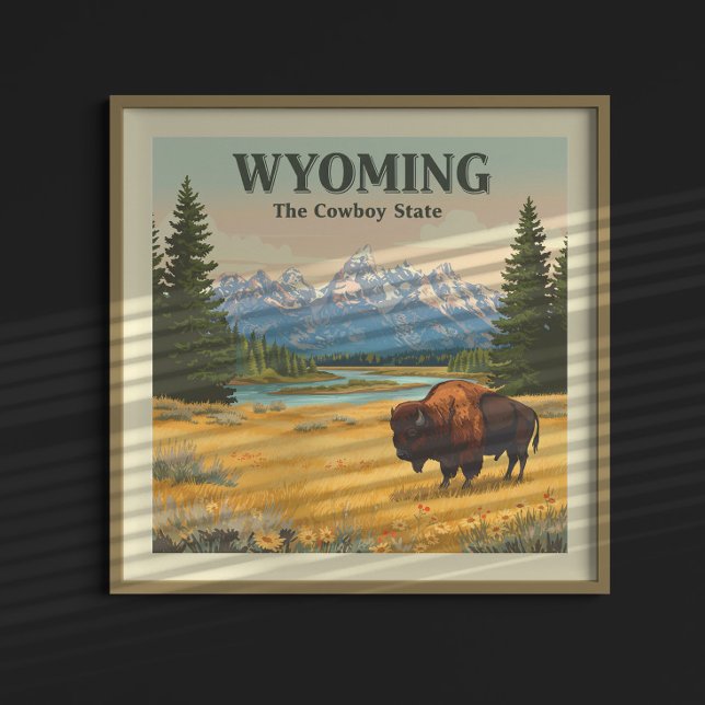 Affiche Wyoming vintage (Créateur téléchargé)