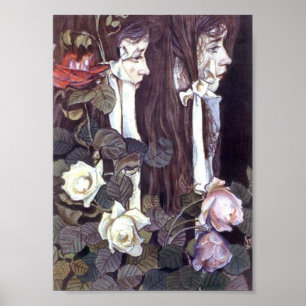 Affiche Wyspianski, Double Portrait d'Eliza Parenska 1905