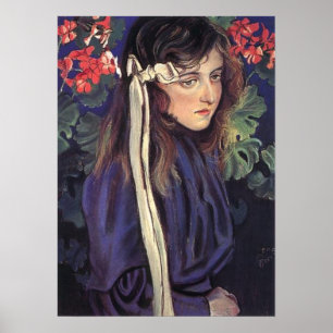 Affiche Wyspianski, Portrait d'Eliza Parenska, 1905