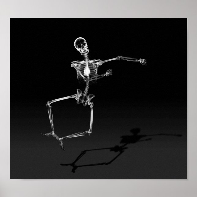 AFFICHE X-RAY SKELETON JOY LEAP B&W (Devant)