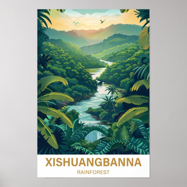Affiche Xishuangbanna Rainforest Yunan Tiongkok Voyage (Devant)
