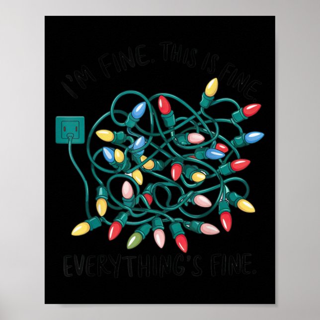 Affiche Xmas I’m Fine Everything's Fine Tangled Christmas  (Devant)