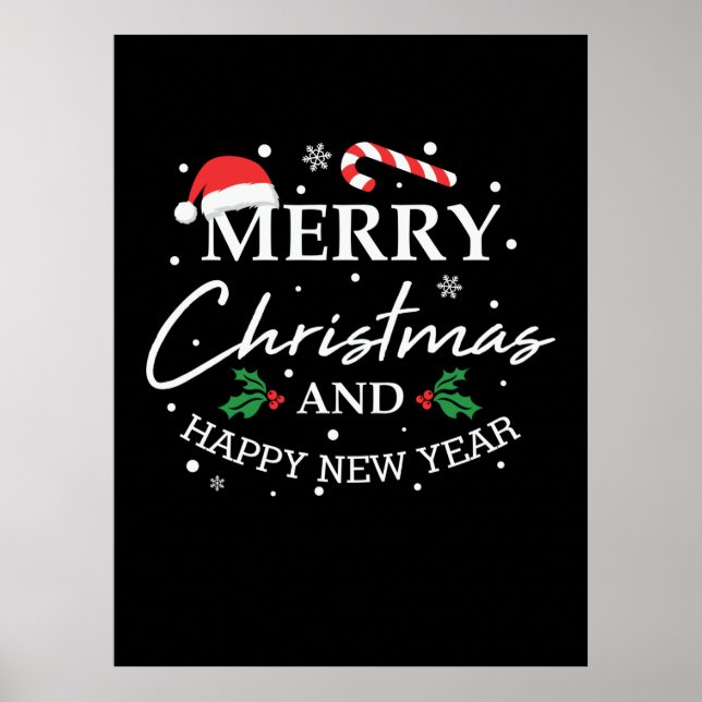 Affiche Xmas Merry Christmas And Happy New Year (Devant)