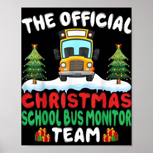 Affiche Xmas School Bus Monitor Team School Bus Monitor  (Devant)
