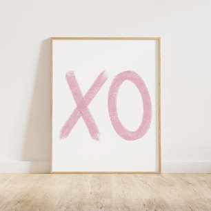 Affiche XO rose