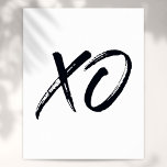 Affiche XO Script Love and Hugs<br><div class="desc">Un design cool,  tendance et amusant pour votre maison. Conçu par Thisisnotme©</div>