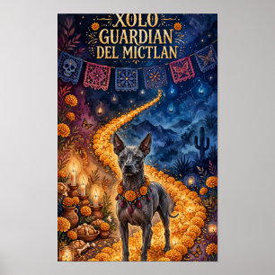Affiche Xolo Spirit Guide Dia de los Muertos