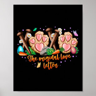 Affiche Xoxo La Lettre d'Amour Orginal Bunny Jour de Pâque