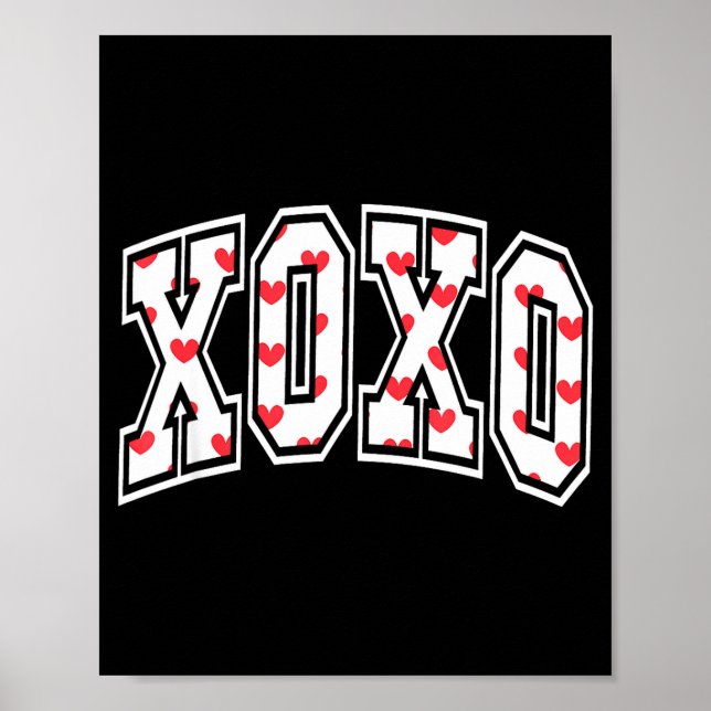 Affiche Xoxo Valentine Heart Retro Valentine For Men Women (Devant)