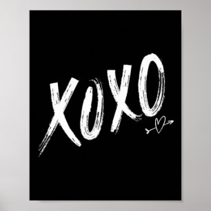 Affiche Xoxoxo Saint-Valentin Fête de février 