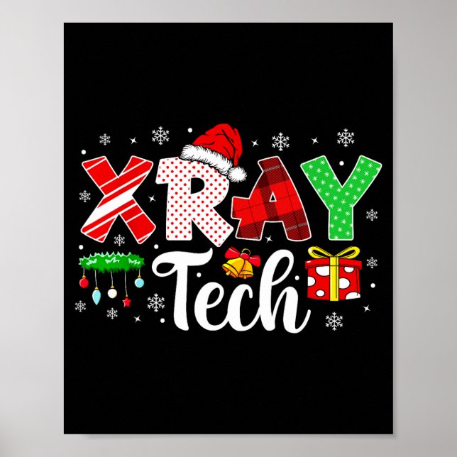 Affiche Xray Tech Christmas Bow Rad Tech Radiology Men Wom (Devant)