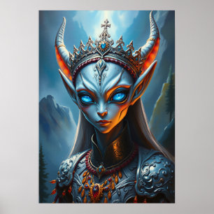 Affiche Xylanthia l'Oracle cornu - Fantastique gothique so