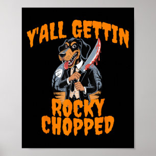 Affiche Y’all Gettin Rocky haché Tennessee Halloween Cos