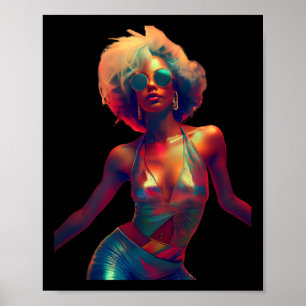Affiche Y Femme Danse Dans Le Club De Nuit les années 70 8