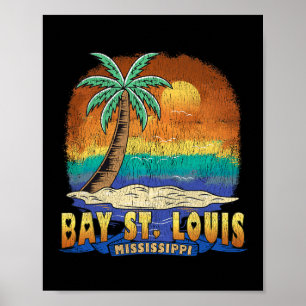 Affiche Y St. Louis Mississippi Vintage Souvenir en détres