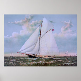Affiche Yacht d'Antique Sailing