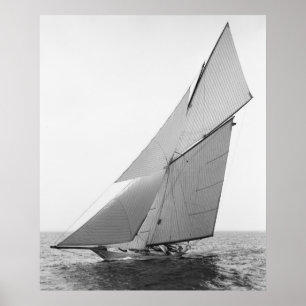 Affiche Yacht Gloriana, 1891 de navigation