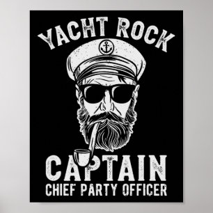 Affiche Yacht Rock Capitaine Pontoon Boat Party Sailor Boa