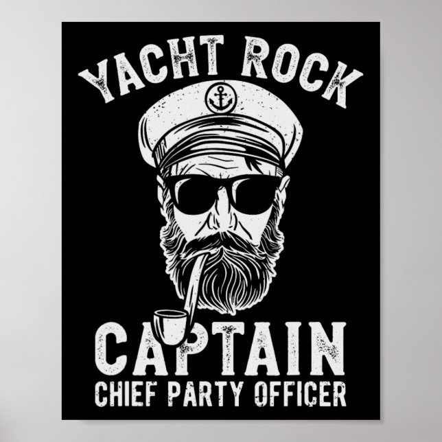 Affiche Yacht Rock Capitaine Pontoon Boat Party Sailor Boa (Devant)