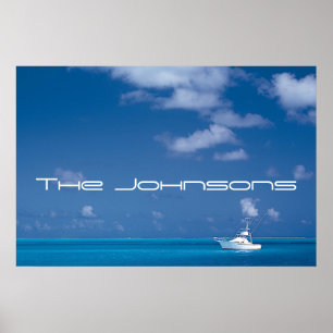 Affiche Yachting dans le bleu