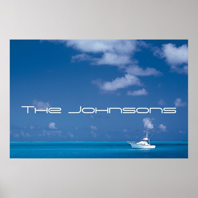 Affiche Yachting dans le bleu (Devant)