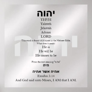Affiche Yahweh