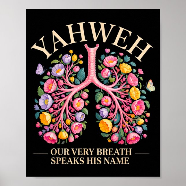 Affiche Yahweh Our Very Breath Speaks His Name Christian  (Devant)