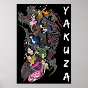 Affiche Yakuza yakuza 0 1 2 3 4 5 âmes mortes kiwami
