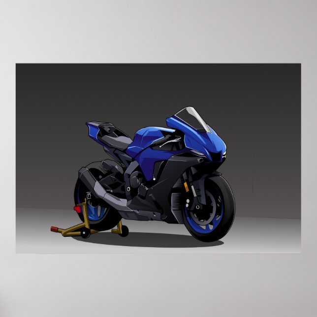 Affiche Yamaha R1 (Devant)