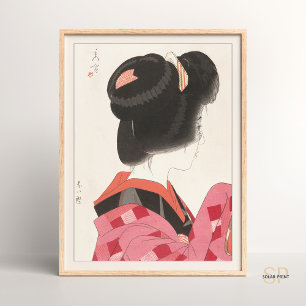 Affiche Yamakawa Shuho Red Collar Elégance Japonaise Asiat
