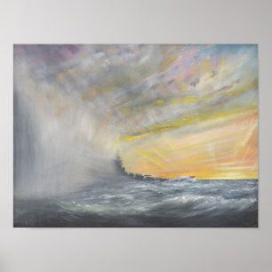 Affiche Yamato sort du typhon Pacifique 1944 2010