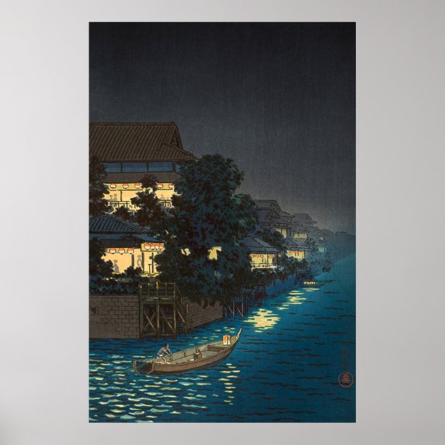 Affiche Yanagibashi par Tsuchiya Koitsu (Devant)