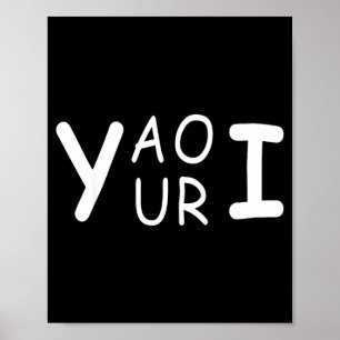 Affiche Yaouri vous êtes un jeu de mots drôle mème minimal