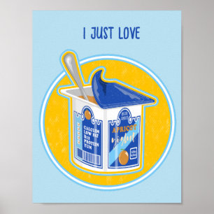 Affiche Yaourt d'abricot en pot